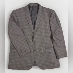 Boccaccio Uomo EUC Men’s Classic Checkered Grey Blue Black Vented Blazer